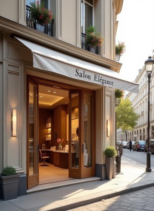Vue du salon depuis la rue